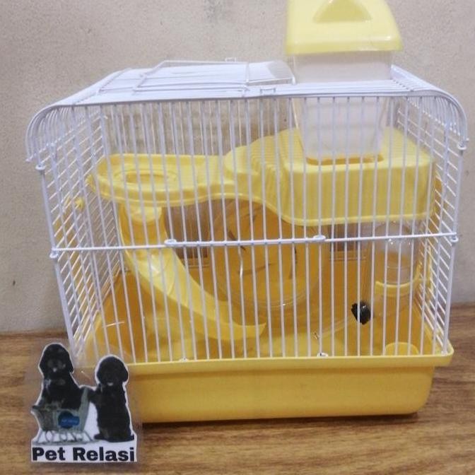 TERBARU - Kandang Hamster Minimalis Fullset HC27 kandang Hamster Tingkat Dua