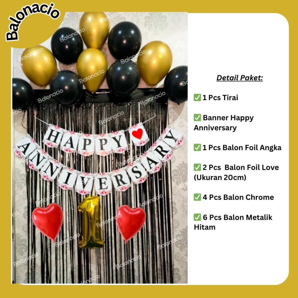 PAKET SET DEKORASI HAPPY ANNIVERSARY