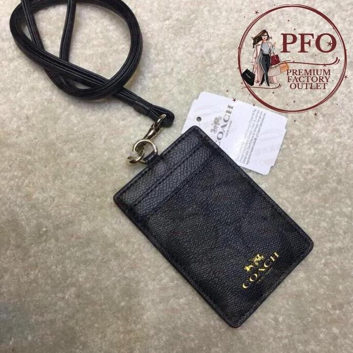 

Gantungan Lanyard CH 65573 In Colorblock Signature Canvas Black