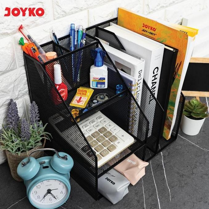 

TERMURAH - Joyko Desk Set METAL Pen Holder Organizer / Tempat Alat Tulis Kantor BESI Rapi Meja Kantor DS-58