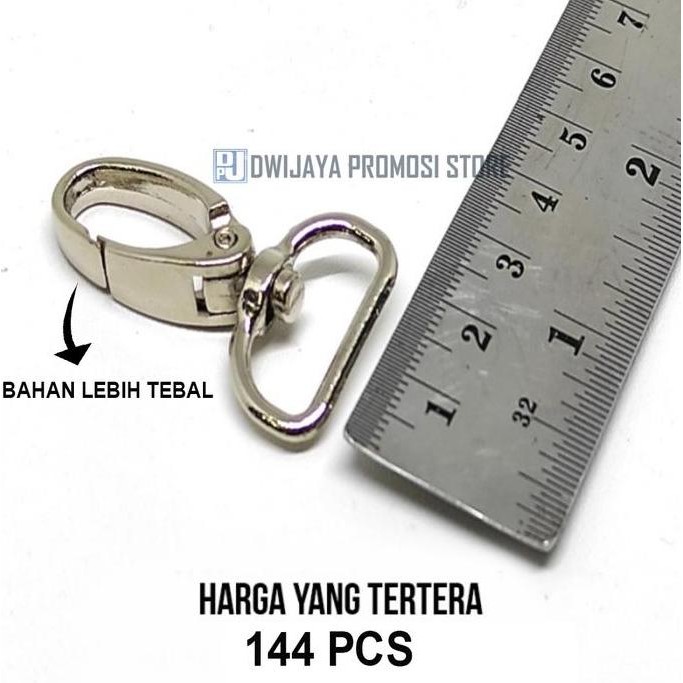 

Cantelan ID Card Tebal Oval Pengait besi Tali Tas Aksesori Size 2 cm
