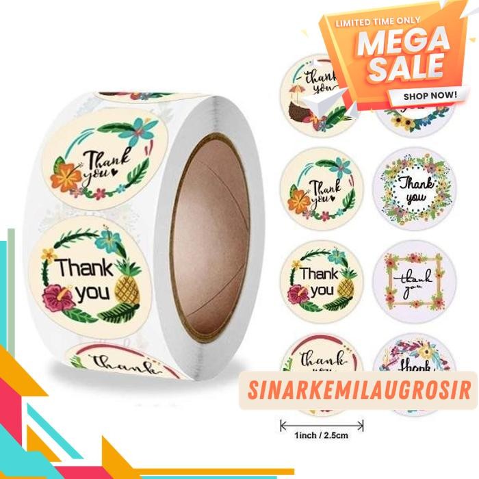 

STICKER STIKER TEMPEL TEMPELAN THANK YOU TERIMA KASIH SEAL LABEL KERTAS 1 ROLL ISI 500 PCS BULAT BUNGA KUCING GELAS MAKANAN UMKM ONLINE SHOP THX TQ WARNA SELF ADHESIVE SEAL LABEL BEST QUALITY !!