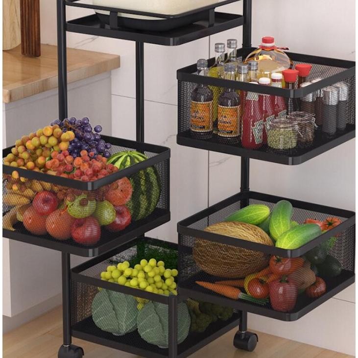 Rotary Rack Besi 4 susun dan 5 Susun / Rak Penyimpanan / Rak 4 Susun