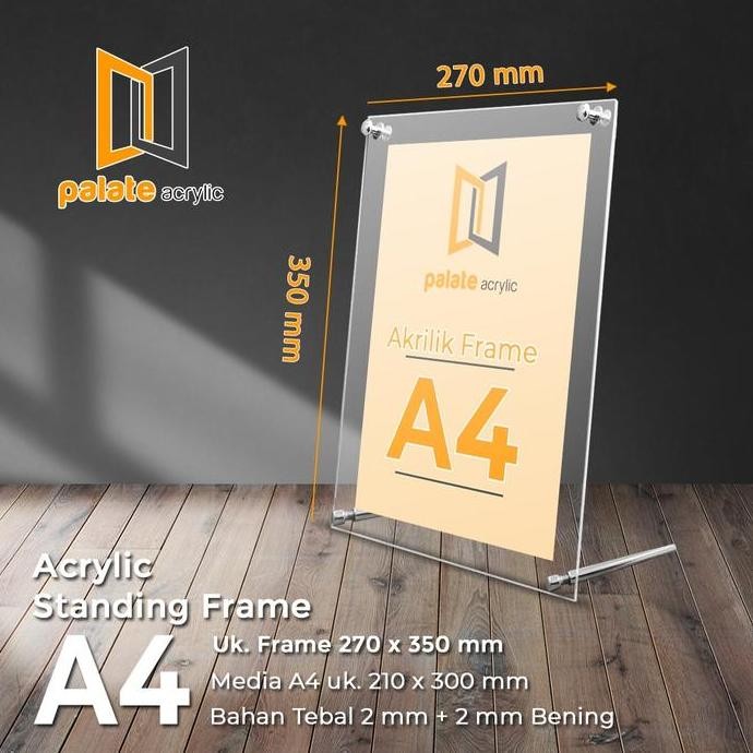 

Akrilik Frame Meja / Bingkai / Display Meja / Acrylic Frame Table A4
