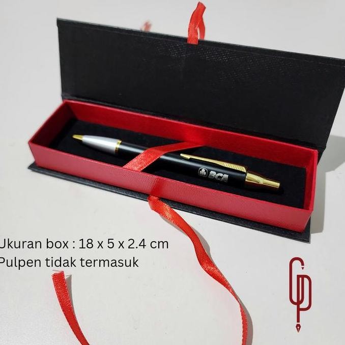 

Kotak Pulpen Pita / Box Pita / Kotak Box Pen Elegan Pita Merah