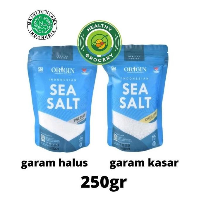 

Produk Unggulan] Origin Sea Salt 250gr / Fine / Coarse Grain / Garam Laut Halus / Kasar