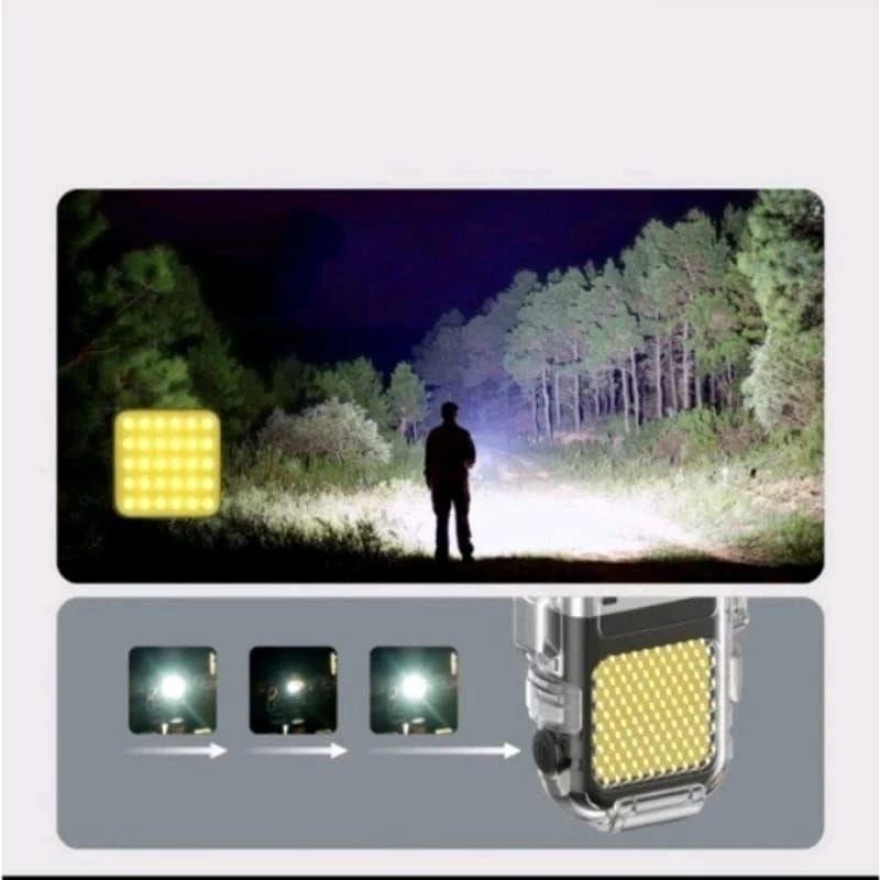 Elektrik Korek + Senter Emergency Lampu Korek Elektrik Gantungan Kunci