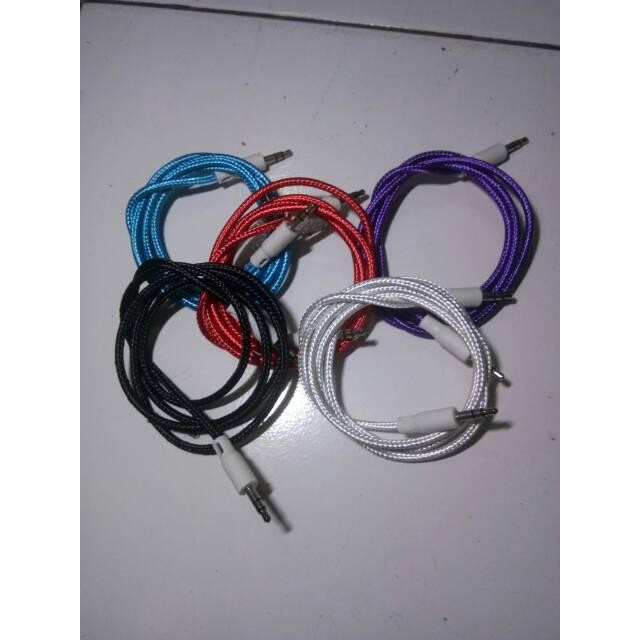 Kabel Aux Audio Panjang 1 Meter Jack Hp / Komputer Ke Speaker