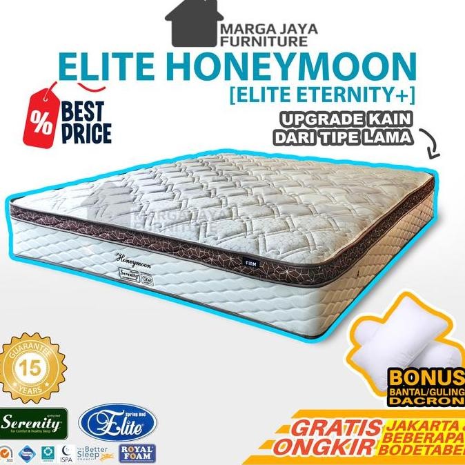 Termurah Springbed Kasur Matras Elite Eternity Honeymoon Pillowtop Plushtop Serenity 160 X 200