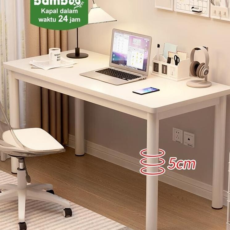 Meja Kamar Tidur Putih140CM Meja Kantor Besi Meja Kerja Minimalis Meja Belajar Kayu Meja Komputer Mu