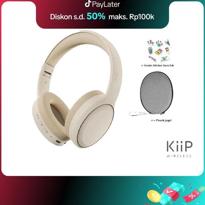 BARU [FREE STICKER] KIIP WIRELESS TH30 HEADPHONE BLUETOOTH EARPHONE HEADSET EARPHONES HEADPHONES HAN
