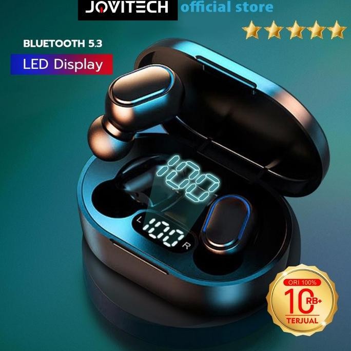 sale jovitech tws earphone bluetooth wireless eardigital display touch control waterproof t10