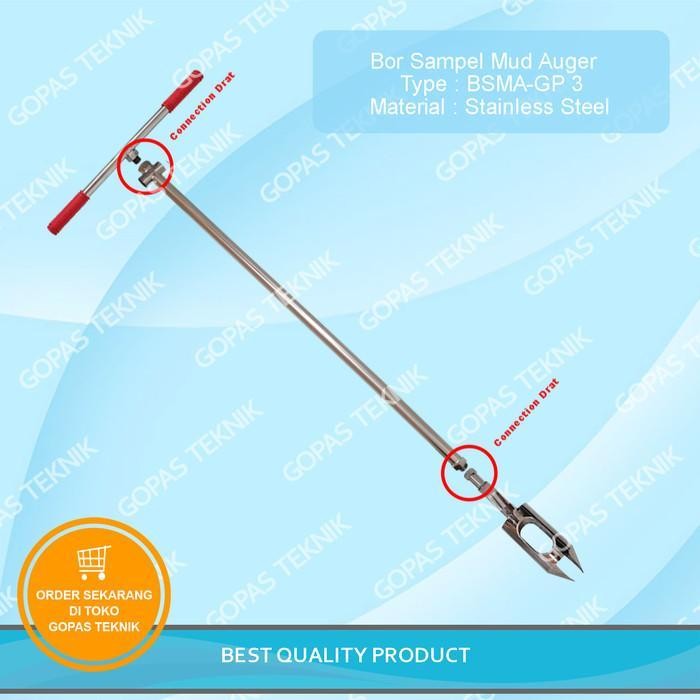 Bor Sampel Tanah Mud Auger +  Sand Auger Set / Bor Sampling Tanah Original Dan Terpercaya