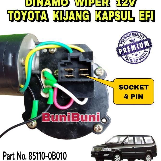 DINAMO MOTOR WIPER DEPAN MOBIL KIJANG SUPER / GRAND 5K & KAPSUL 7K EFI