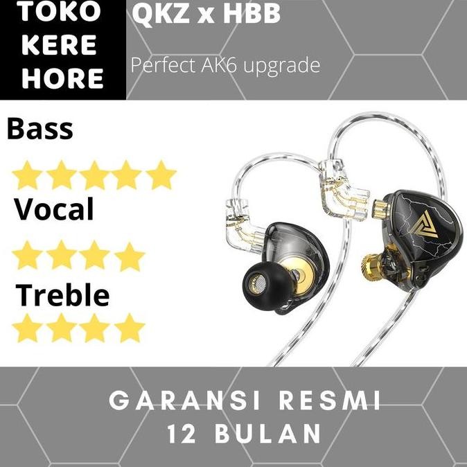 sale qkz x hbb flagship basshead earphone with mic