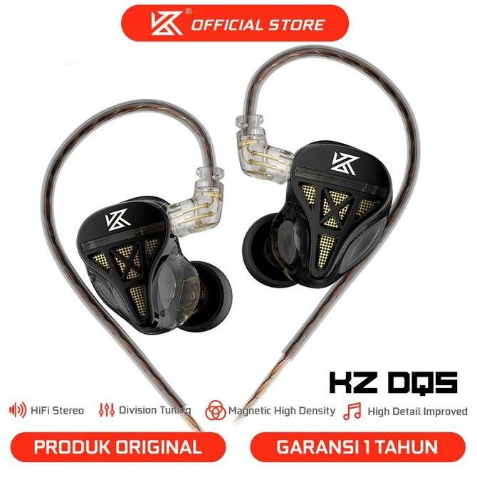 sale [kz official store] kz dqs with mic earphone in ear monitor earphone