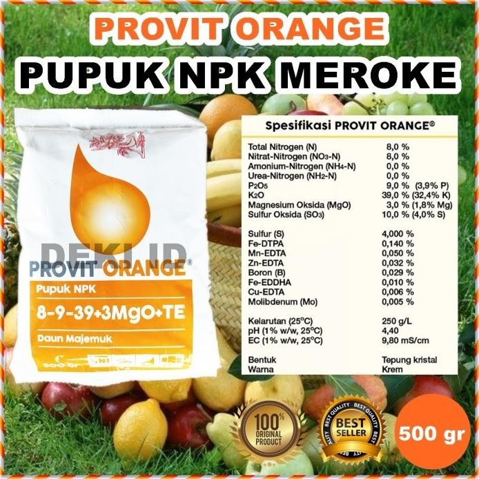 

Terlaris Pupuk Provit Orange Meroke 500 Gr Oren Npk Daun Kemasan Pabrik