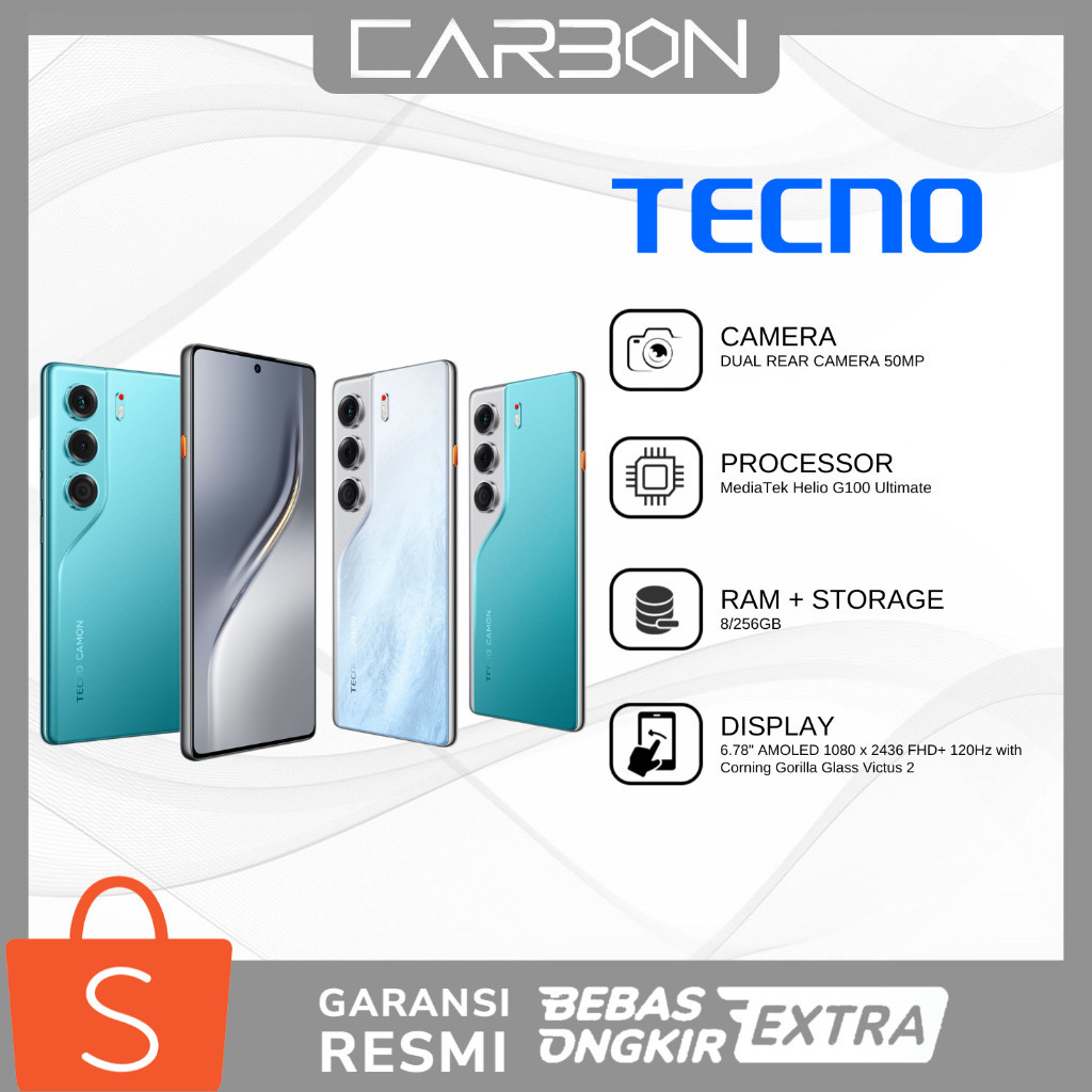 TECNO CAMON 40 Pro 5G - 8+8GB*/256GB, Mediatek D7300 Ultimate, 6.78” FHD+144HZ 3D Curved Amoled, 50M