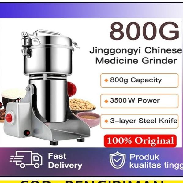 

800G Mein Ggiling Bla Papper Bumbu Gilingan Edelai Mein Bubu Atau Tepung Giling Rempah Ering Cabe Ering Grinder Maanan Rempah Electric Acang Mein Giling Grinder Eletri Rempahrempah Opi Ering