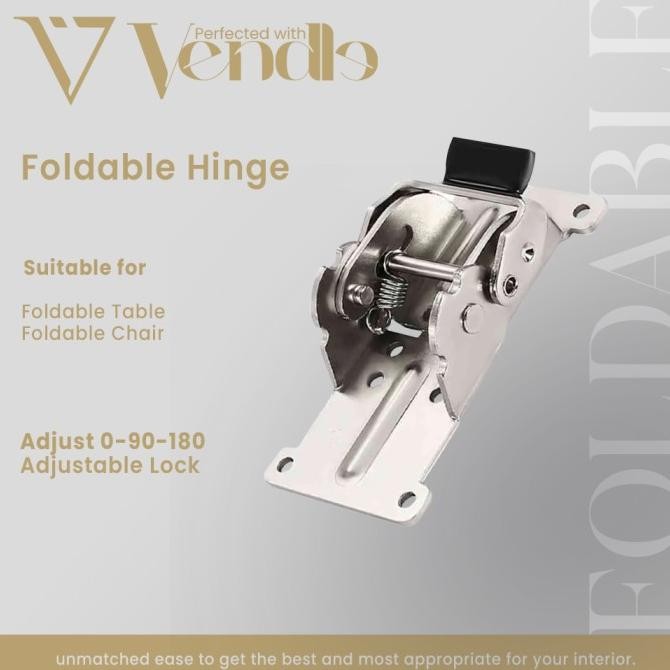 Engsel Meja Lipat 4 inch - Bracket Siku Lipat Kunci Asli