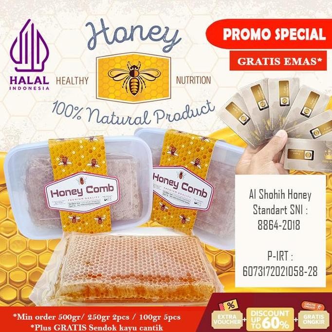 

BARU MADU SARANG ASLI 100% 500GR HONEY COMB PREMIUM FRESH BERGARANSI