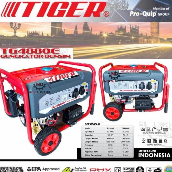 Genset Tiger TGR 4880 E - 2800 watt