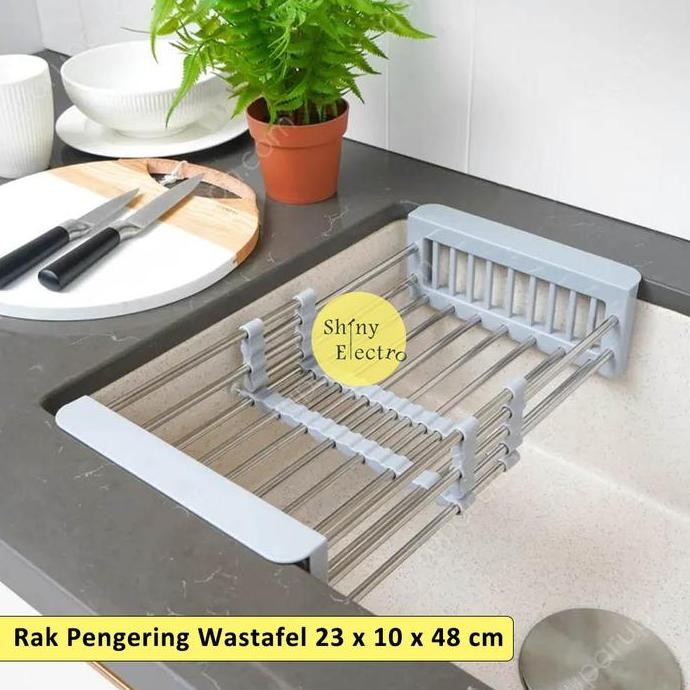 Rak Wadah Pengering Cuci Piring Wastafel Adjustable Panjang Pendek Dry Termurah