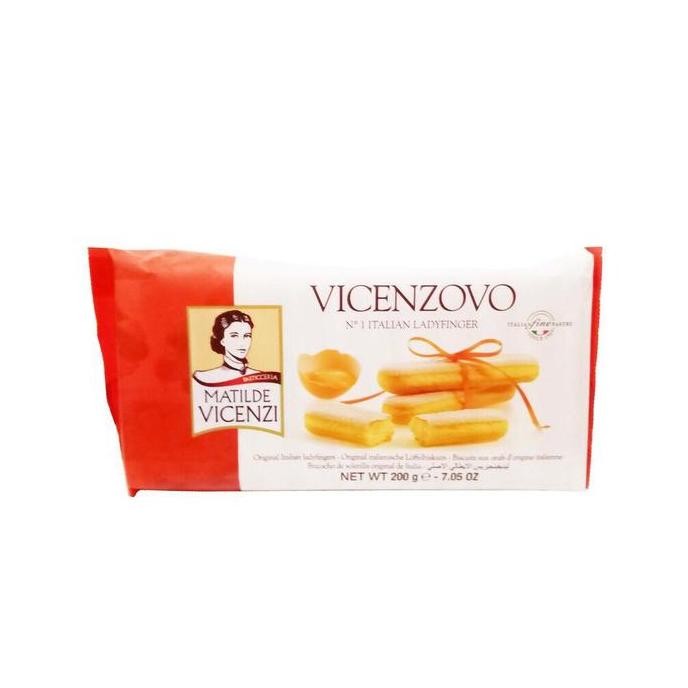 

Baru Biskuit Tiramisu / Biscuit / Lady Finger Vicenzovo 200 Gr (Grab Gojek)