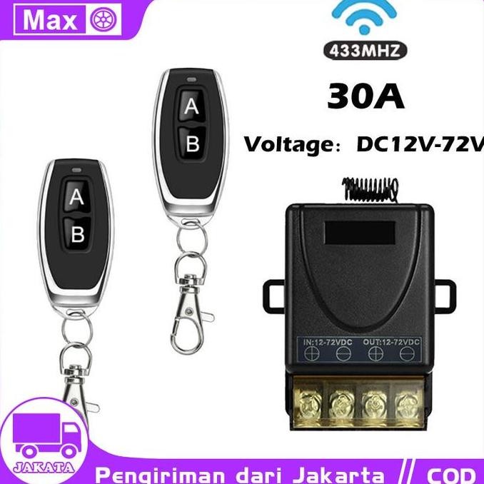 Promo Relay Switch AC 220 DC 12V 1CH Remote Control Saklar on off /Sakelar Kontrol Jarak Jauh Nirkab