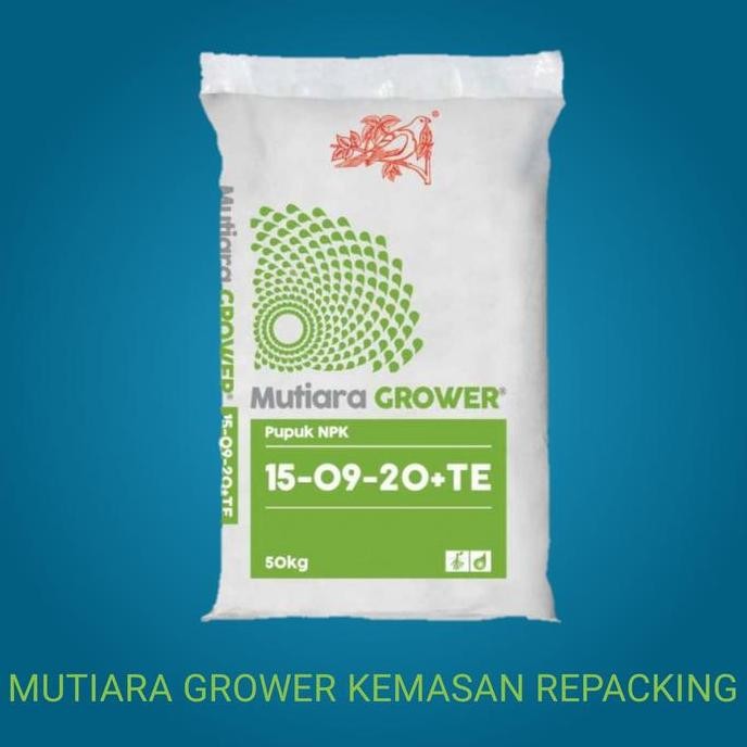 

Terlaris Pupuk Mutiara Grower Npk 15-09-20+Te Origin Kemasan Repacking 100Gr