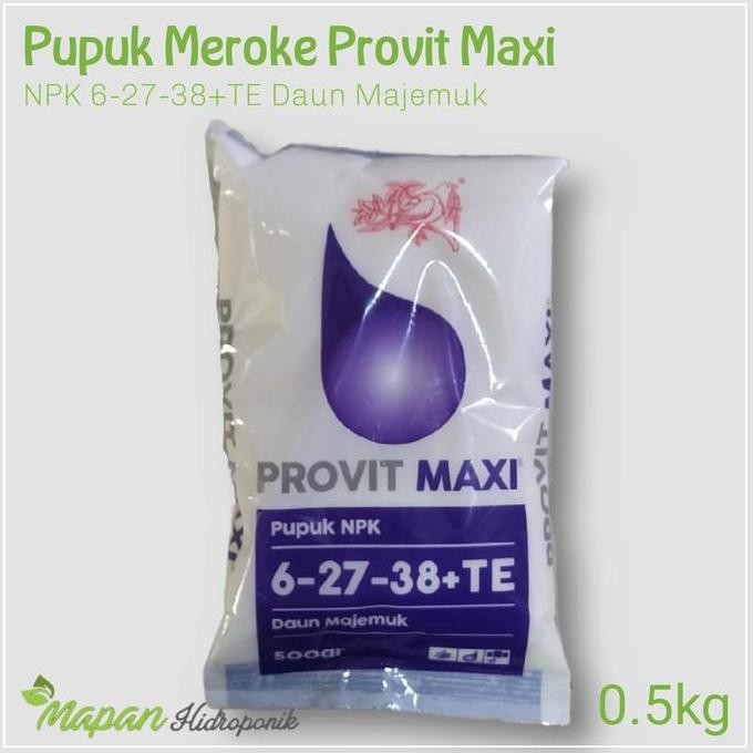 

Terlaris Pupuk Npk Provit Maxi 6-27-38+Te Meroke - 0.5 Kg - 500 Gr Gram