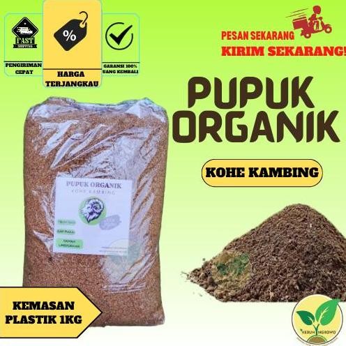 

Terlaris Pupuk Kandang Organik Kambing Halus Siap Pakai Kemasan Plastik 1Kg Pupuk Kandang Organik