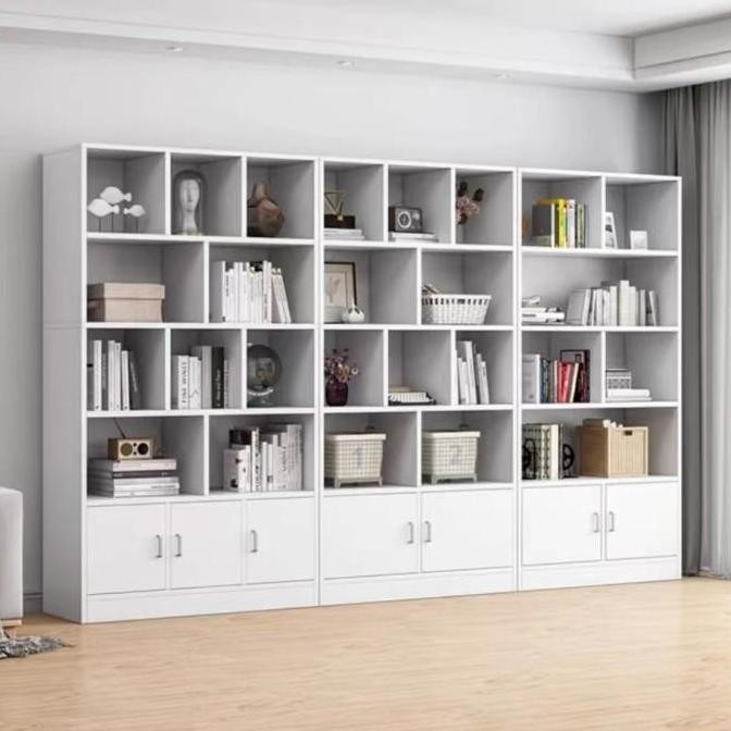 Lemari Buku Lemari Rak Buku Rak Buku Kayu Rak Susun Lemari Display Lemari Penyimpanan Serbaguna