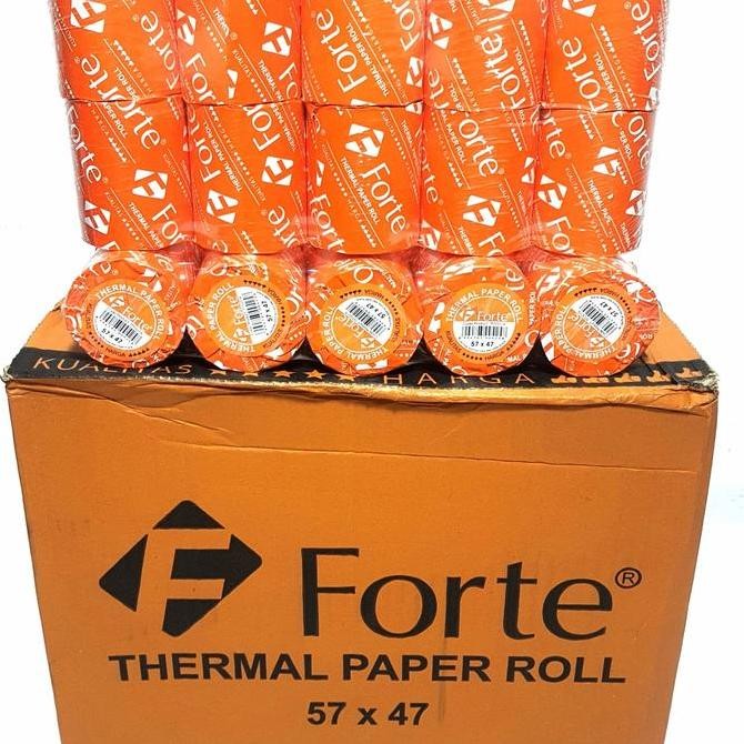 

HARGA GROSIR (1KARTON/120ROLL)PAPER THERMAL FORTE 57X47/58X48O RIGINAL