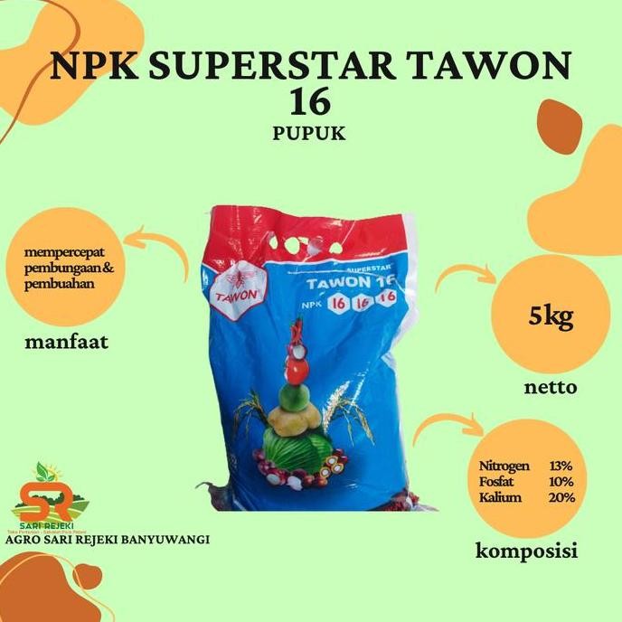 

Terlaris Pupuk Npk Tawon Superstar 16-16-16 5Kg