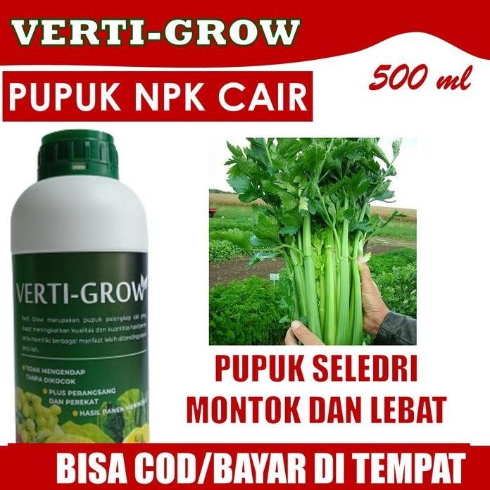 

Terlaris Promo Vertine Grow Obat Pelebat Seledri - Pupuk Penyubur Seledri - Pupuk Npk Cair Verti Grow 500 Ml Menumbuhkan Akar, Batang & Buah Pada Tanaman Seledri Sehingga Dapat Menghasilkan Panen Berlipat