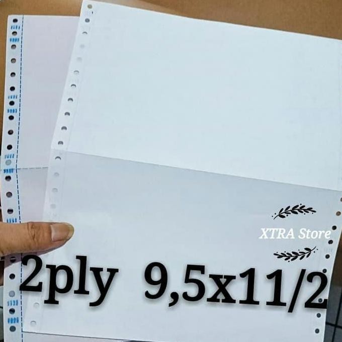 

Kertas 2ply continuous form 9.5x11/2 inch isi 500set