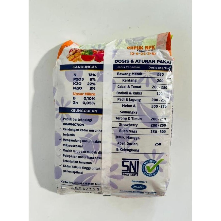 

Terlaris Pupuk Npk Booster 12-6-22-3+Te Isi 1Kg Dgw