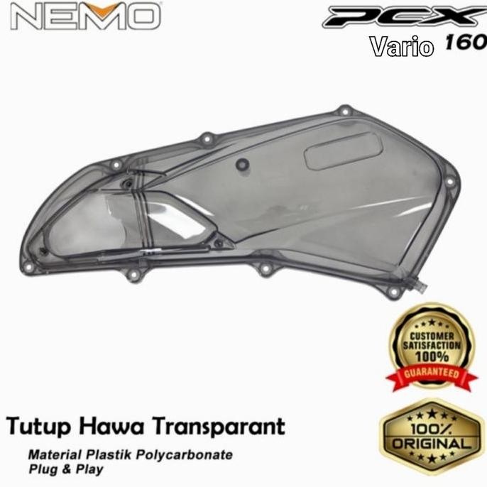Cover Tutup Filter Hawa PCX 160 Vario 160 Smoke Transparan murah