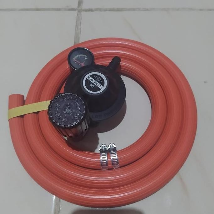Regulator + Selang Gas Modena Bravareg Selang Lpg Paket Tiga Lapis Ori