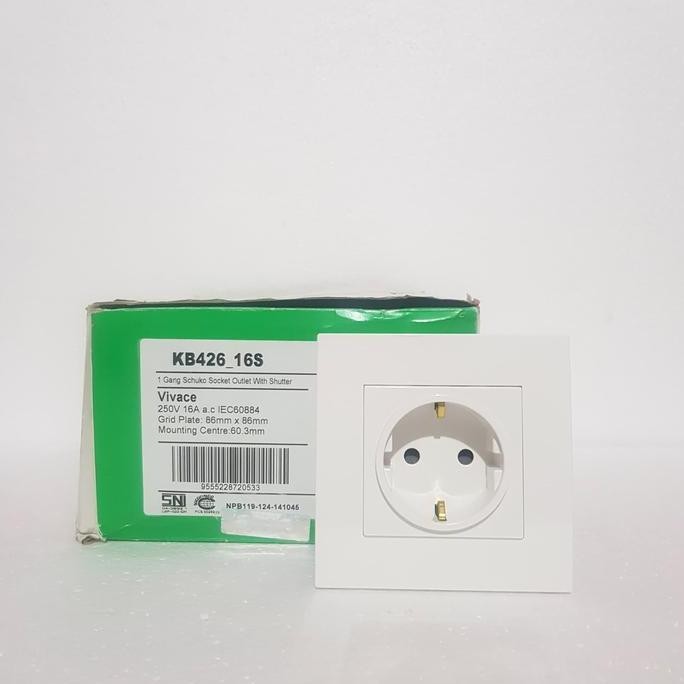 Promo Stopkontak Schneider Vivace 1 Gang / Stopkontak Clipsal Vivace 1 Gang COD