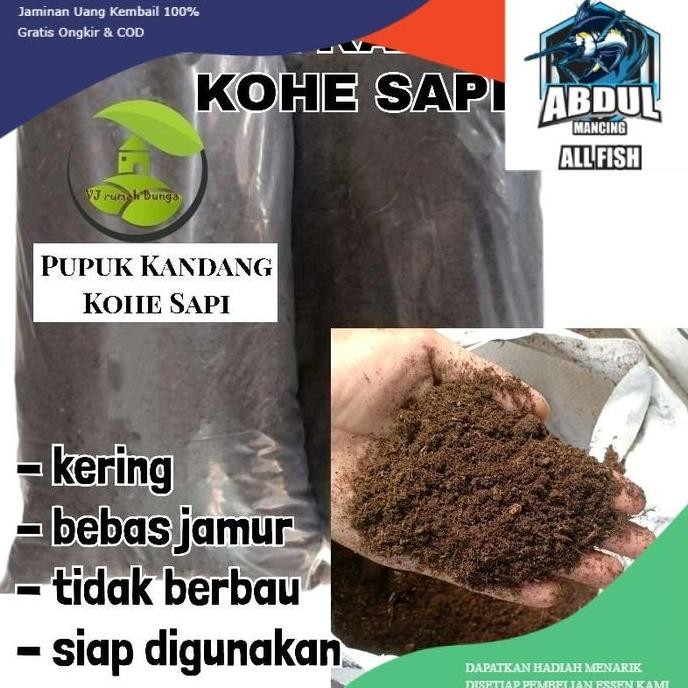 

Terlaris Pupuk Kandang Organik Kotoran Hewan Sapi 1Kg Kualitas Premium Tidak Bau Hasil Permentasi - By Abdul Mancing