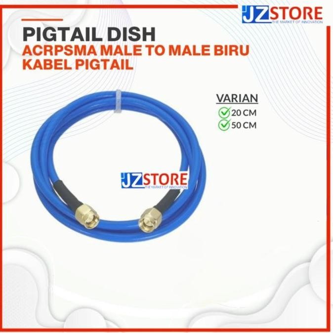 Pigtail Dish ACRPSMA Male to Male BIRU Kabel Pigtail
