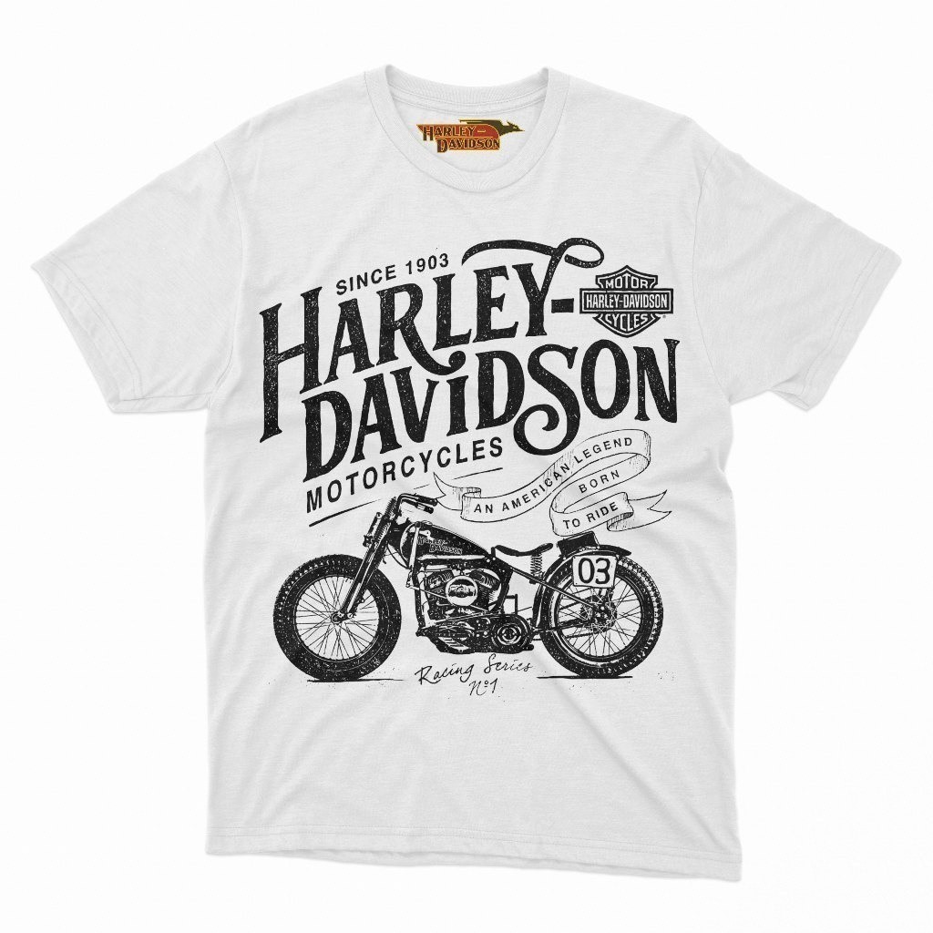 Baju Kaos Harley Davidson An American Legendary Motorcycle T-Shirt Premium Cotton Combed 24s Origina