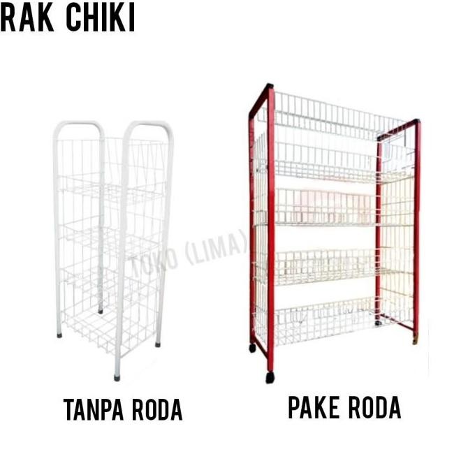 Rak Chiki Snack Display Susun 4 Rak Serbaguna Susun 4