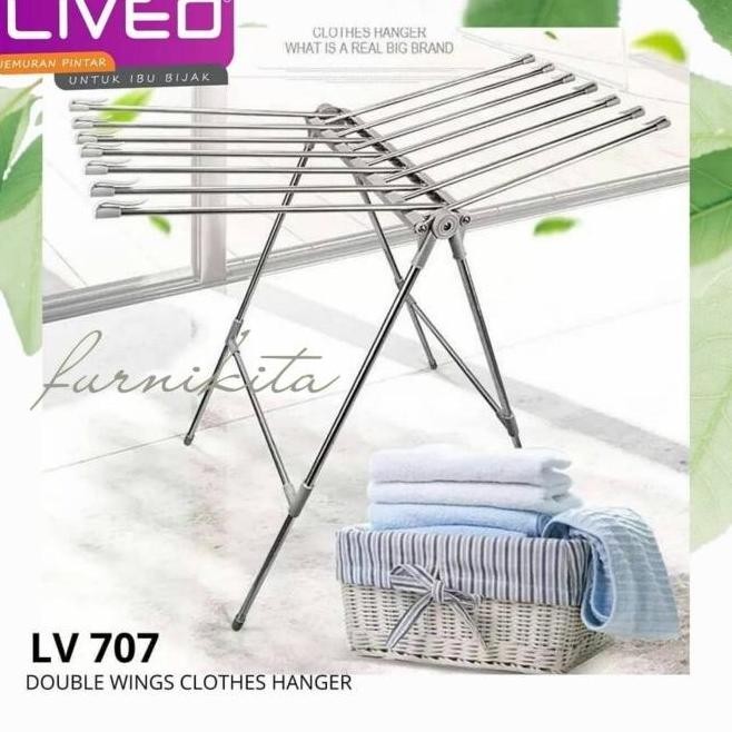 LIVEO - JEMURAN LIPAT JEMURAN BAYI JEMURAN STAINLESS 707
