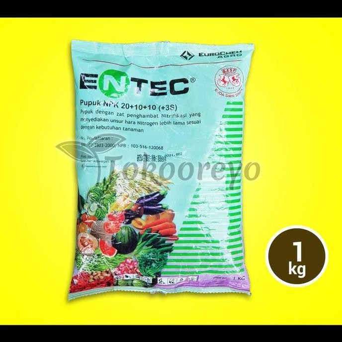 

Terlaris Pupuk Entec Npk 20 10 10 Berat 1 Kg Kemasan Pabrik