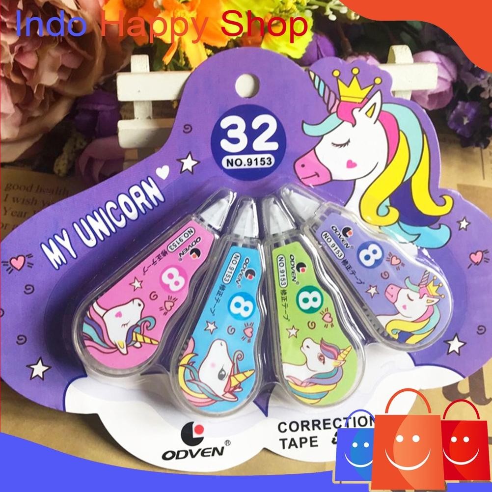 

Ready Tipe X Pita Penghapus Pulpen Roll Correction Tape Tipex Set 4Pcs