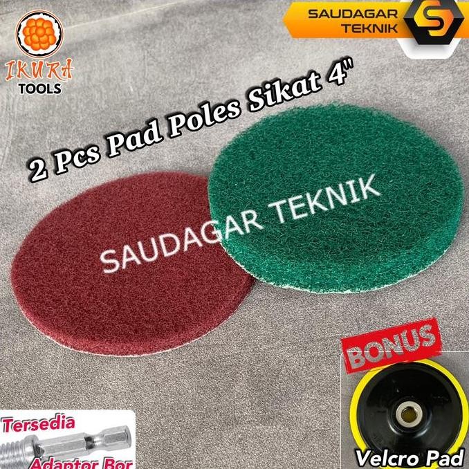 ready Busa Poles Sikat Lantai Keramik 5 inch Tatakan Pad Poles Sikat Velco 5