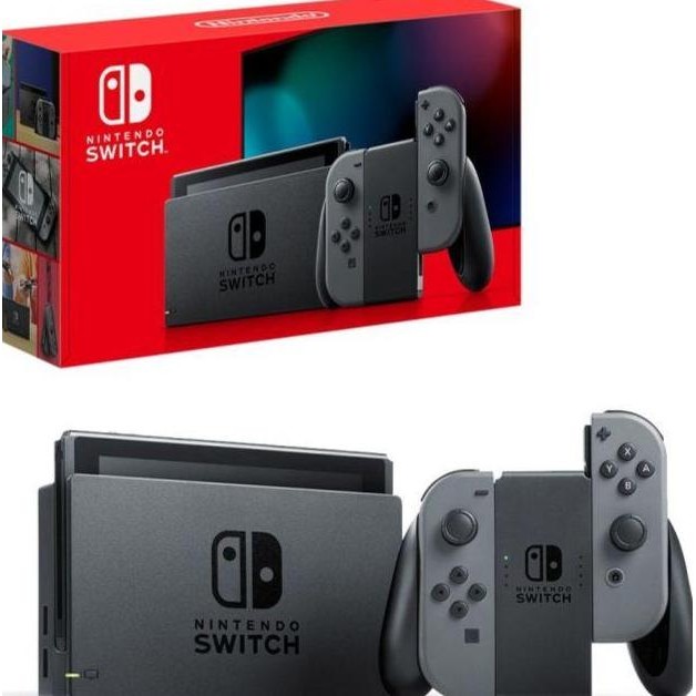 new Nintendo Switch Neon Grey Versi 2 - Nintendo Switch V2 Free Bonus
